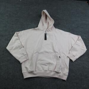 HOURS Hoodie Womens 2XL Pink Pullover Hooded Fleece Pockets Cotton Relaxed NWT